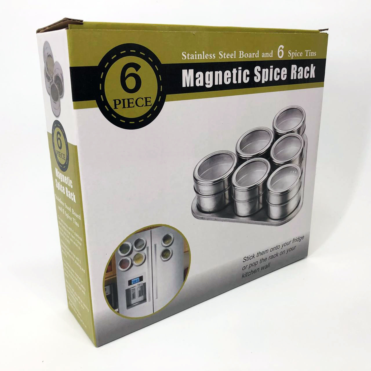 Набор емкостей для специй MAG-745 с подставкой на магнитах, баночки для специй 6 шт