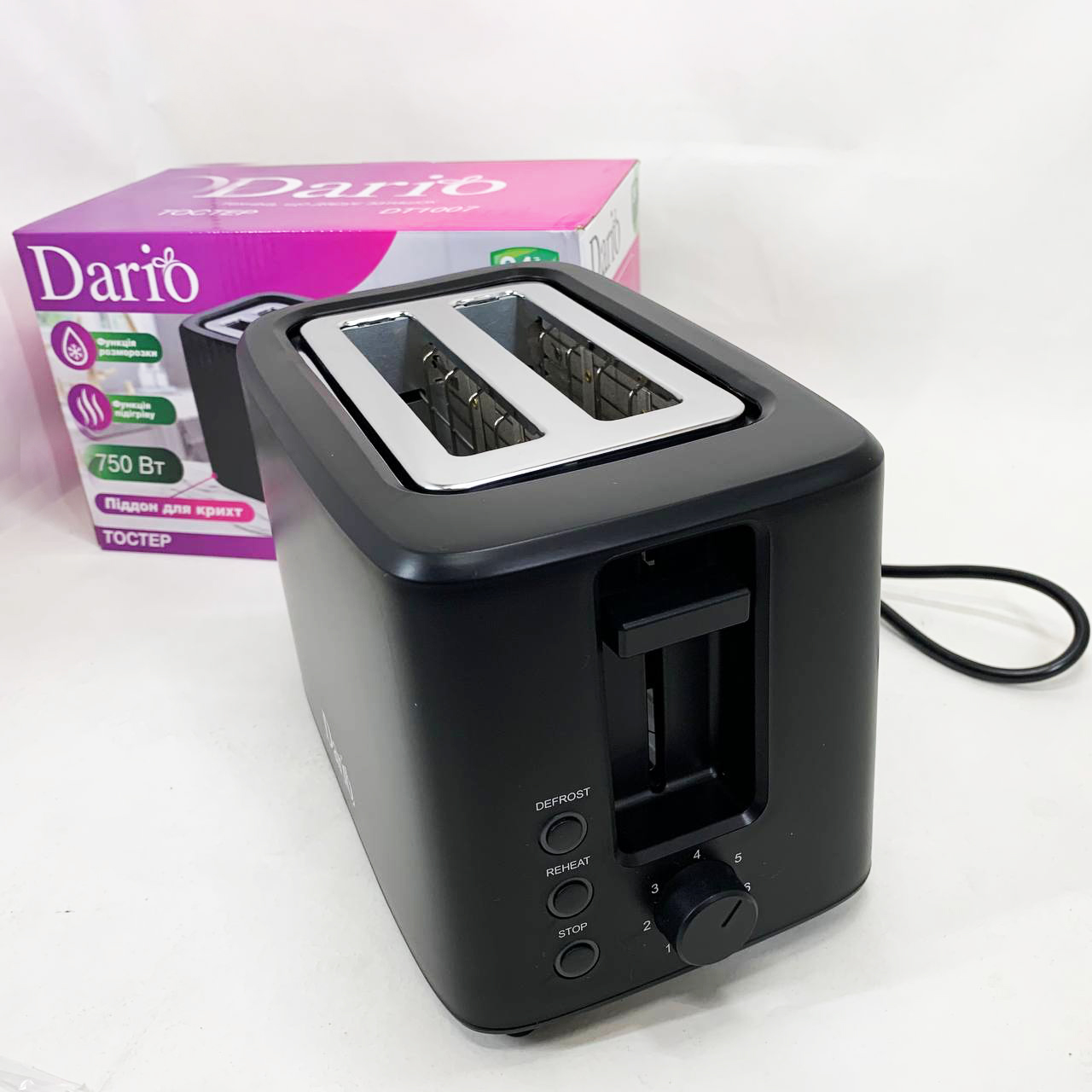 Тостер DARIO DT1007. Цвет: черный