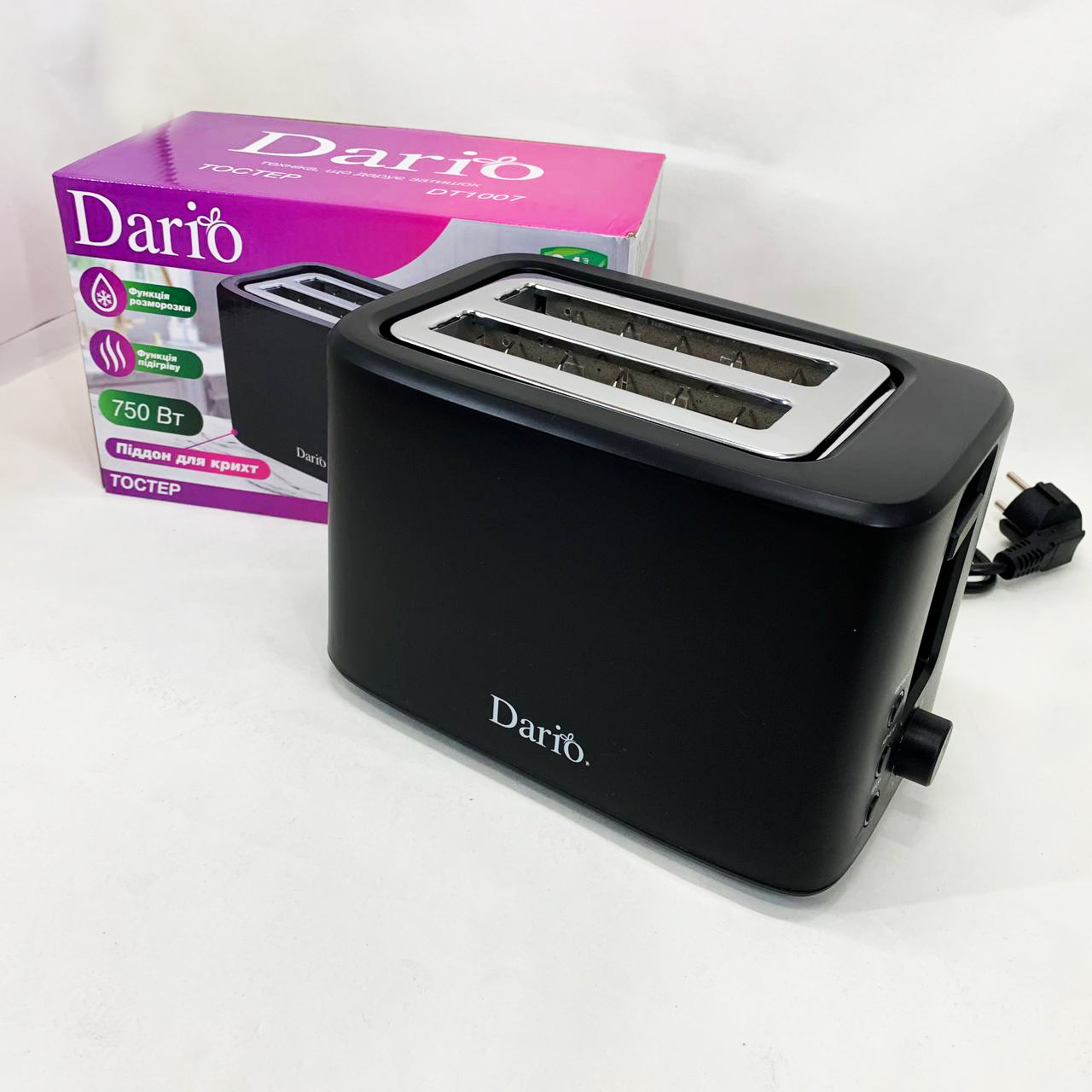 Тостер DARIO DT1007. Цвет: черный