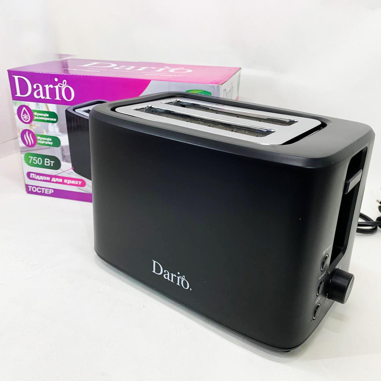 Тостер DARIO DT1007. Цвет: черный