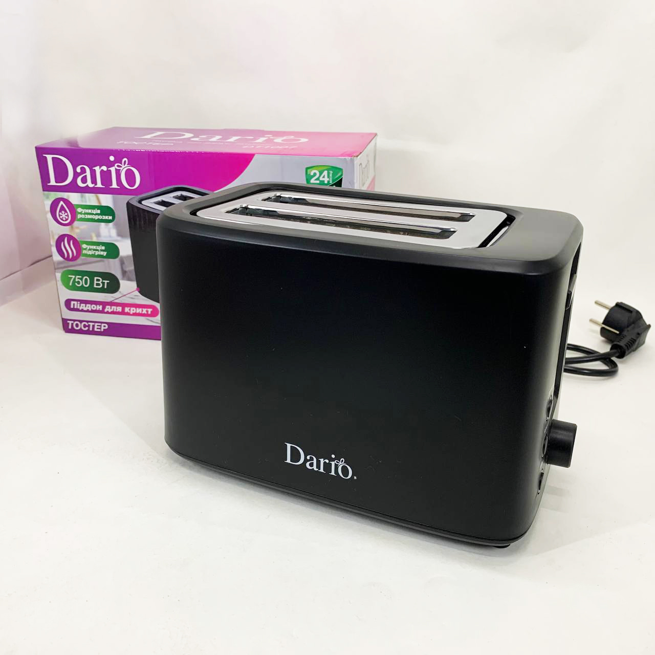 Тостер DARIO DT1007. Цвет: черный