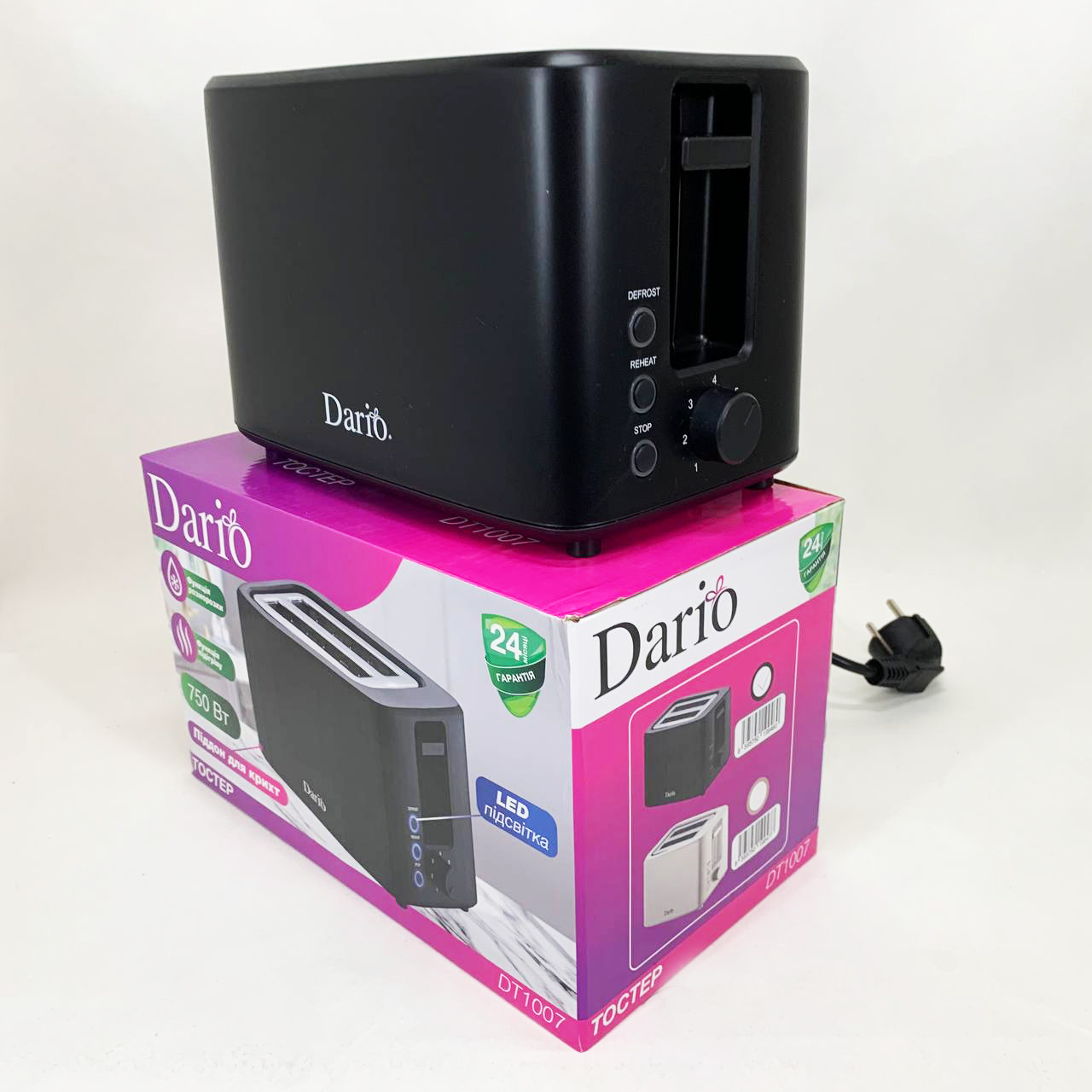 Тостер DARIO DT1007. Цвет: черный