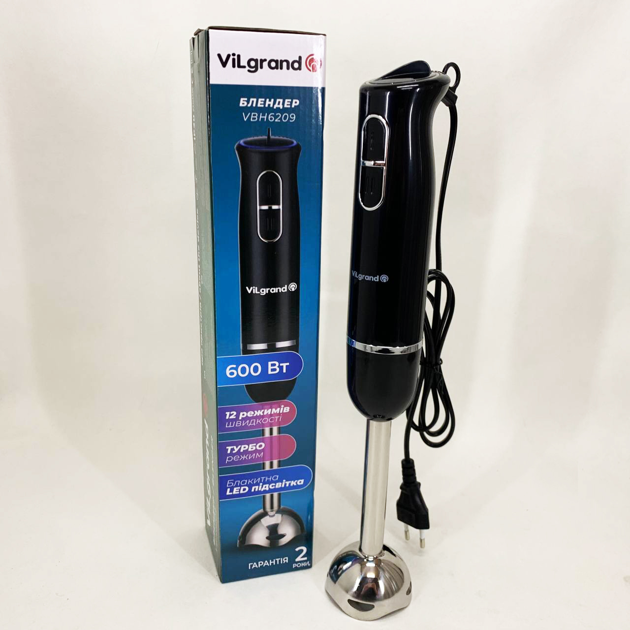 Блендер ViLgrand VBH6209. Цвет: черный