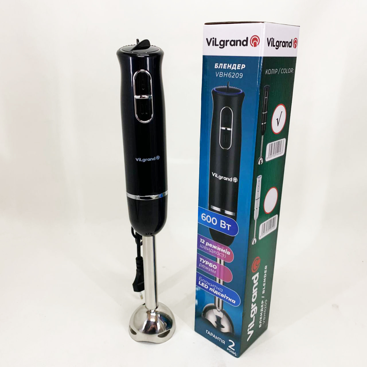 Блендер ViLgrand VBH6209. Цвет: черный