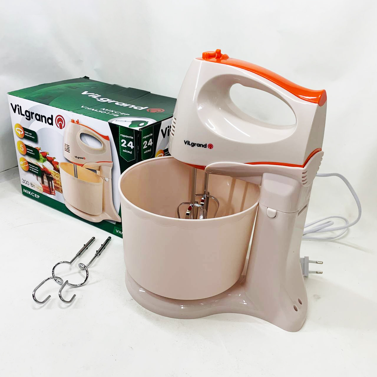 Миксер ViLgrand VHM3017B. Цвет: бежевый
