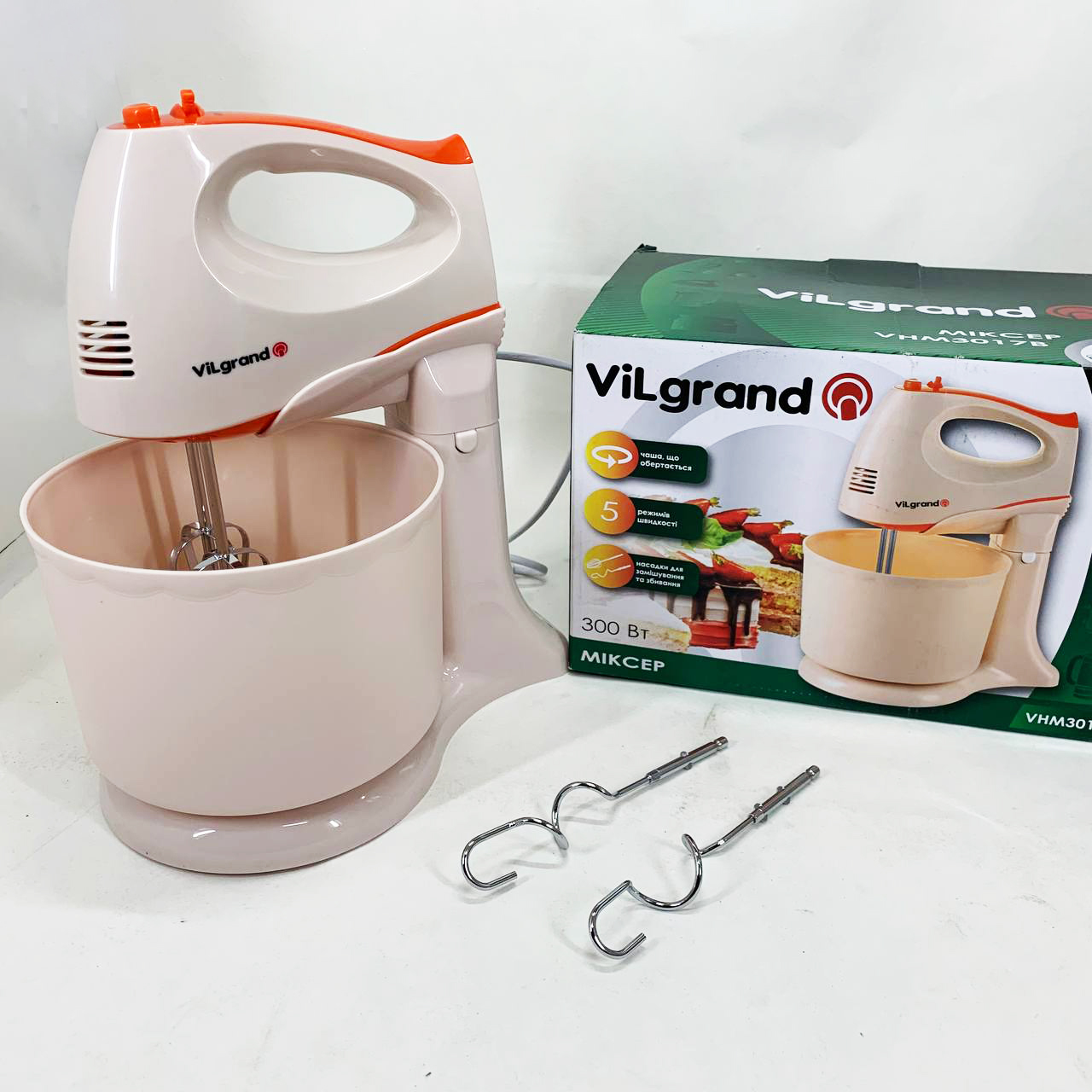 Миксер ViLgrand VHM3017B. Цвет: бежевый