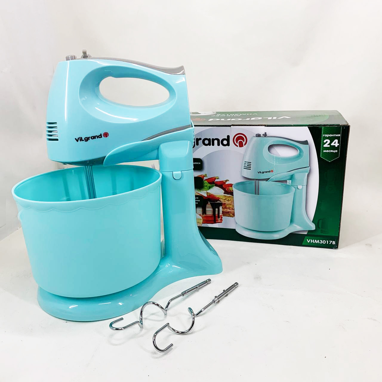 Миксер ViLgrand VHM3017B. Цвет: голубой