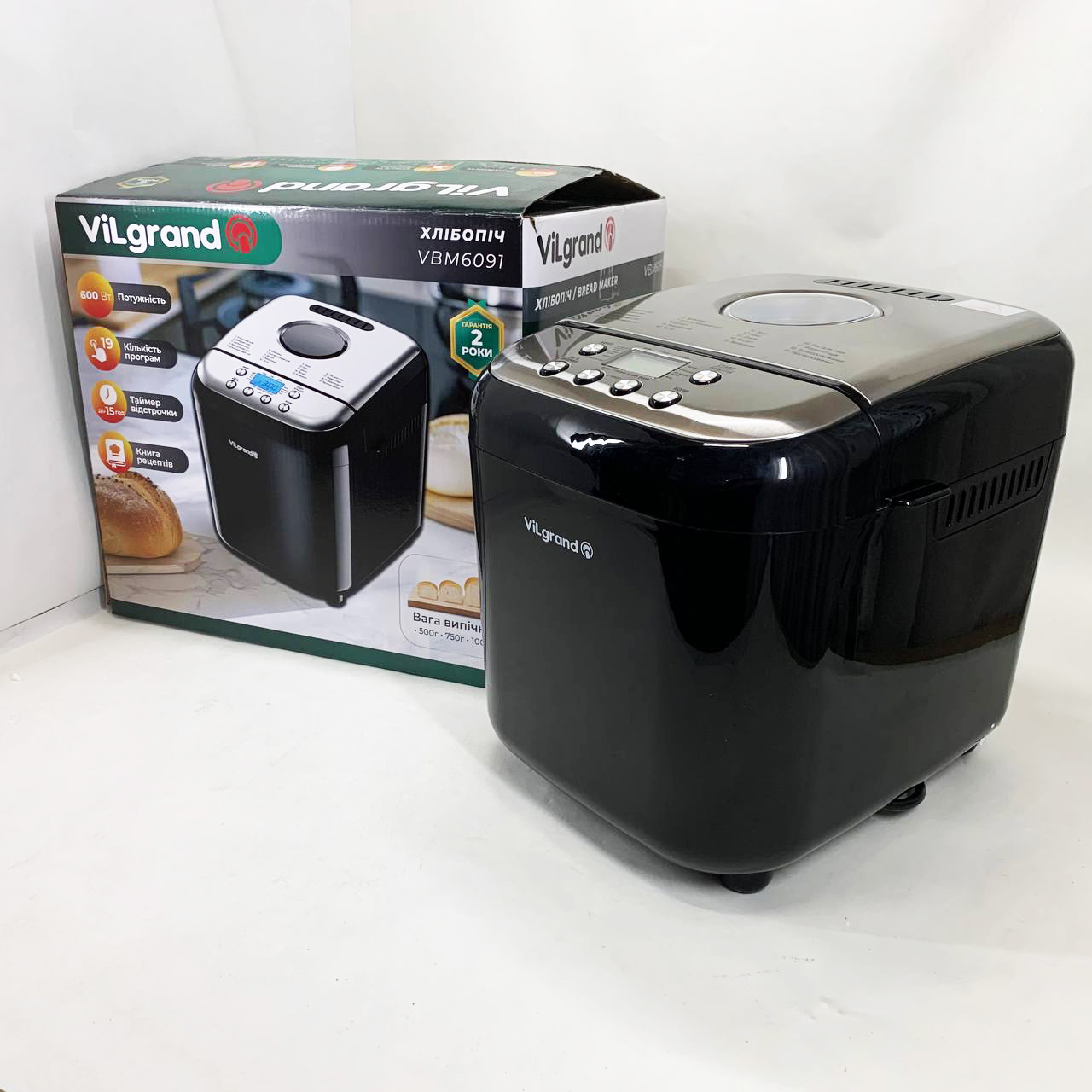 Хлебопечка ViLgrand VBM6091. Цвет: черный