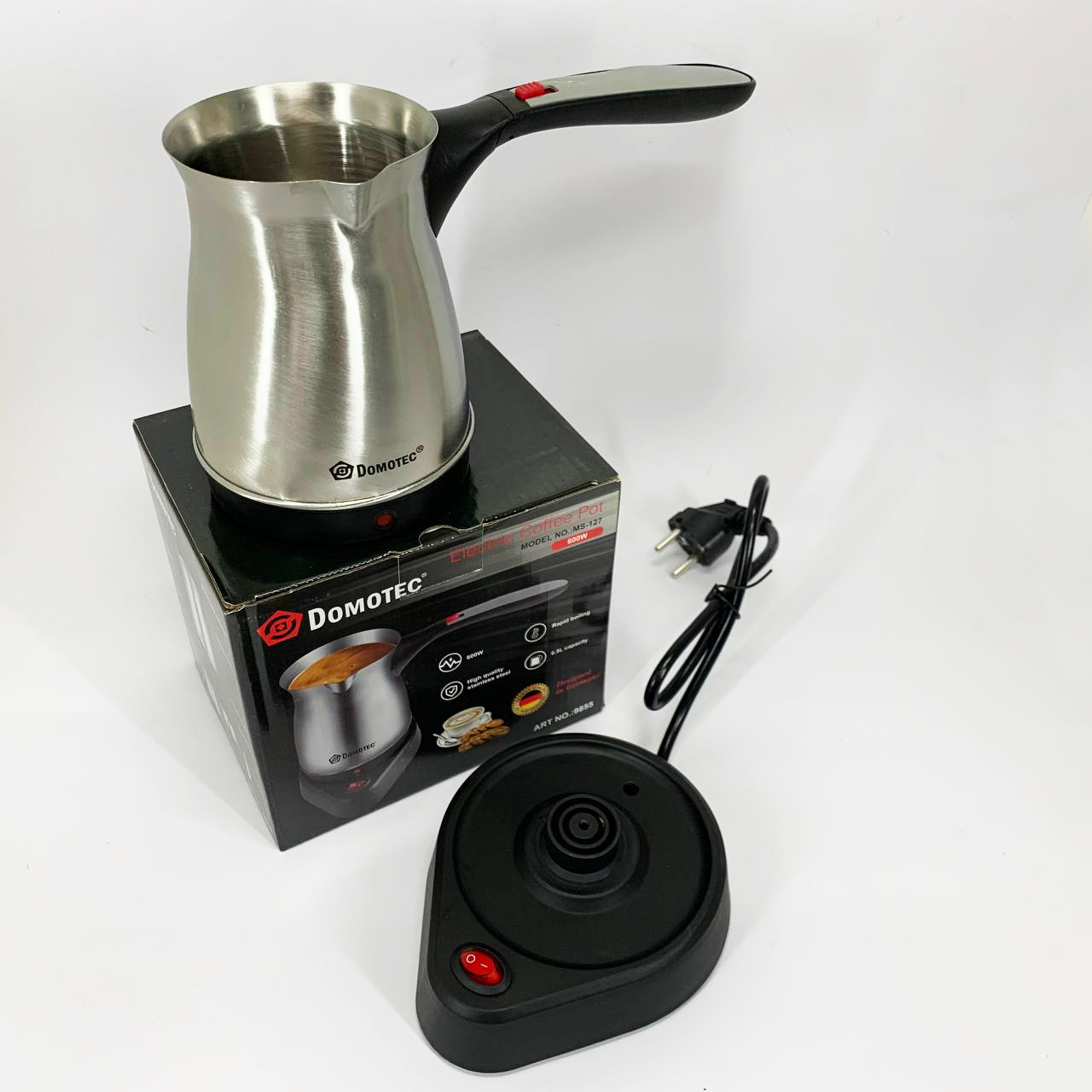Электрическая мини кофеварка электротурка Domotec MS-127 0.5л