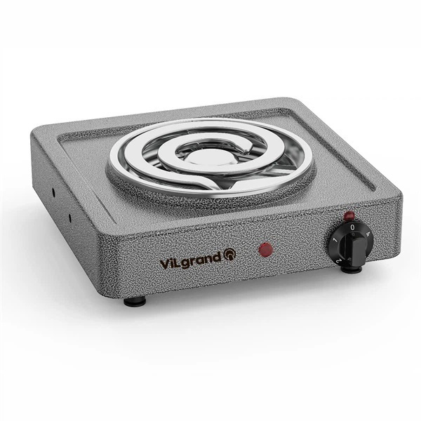 Плита настольная электрическая ViLgrand VHP161D Gray 1000Вт