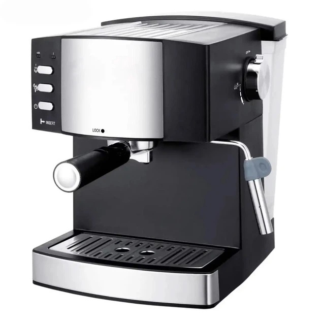 Кофемашина рожковая эспрессо Rainberg RB-2273 2200Вт с капучинатором 1.6 л, кофеварка полуавтоматическая