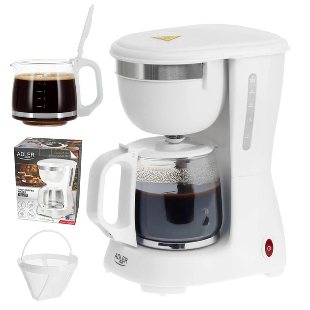 Кавоварка крапельна Adler AD 4383 white 1.5Л 900Вт