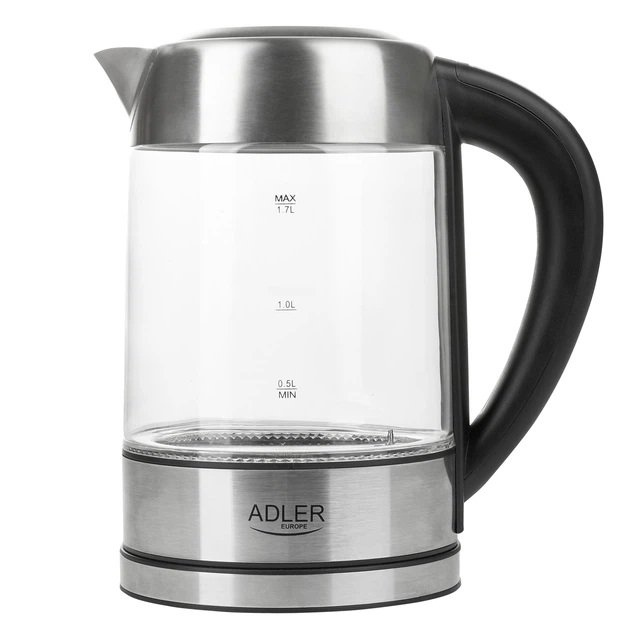 Электрочайник ADLER AD 1247 1.7Л 2200Вт стеклянный с регулятором температуры подсветкой