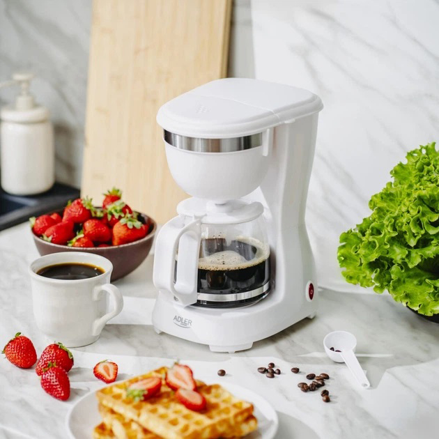 Кофеварка капельная Adler AD 4381 белая 600 Вт 0,6 л