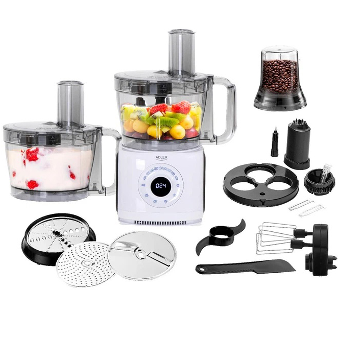 Кухонный комбайн 12в1 ADLER AD 4224 POLAND с насадками блендер миксер измельчитель тёрка шинковка