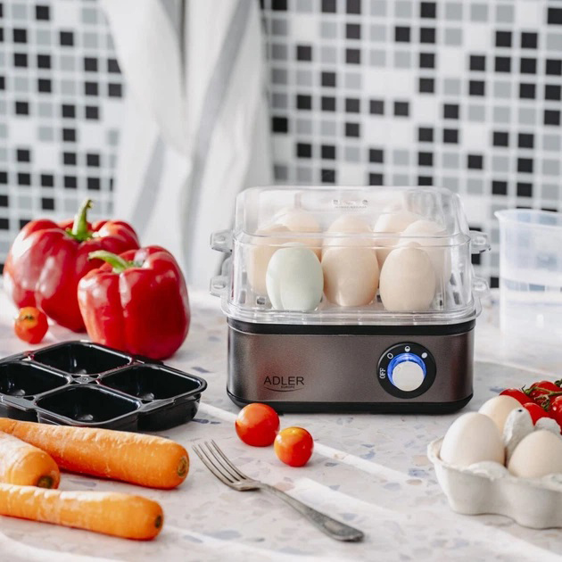 Яйцеварка на 8 яиц 800 Вт Adler AD 4486 Gun Metal