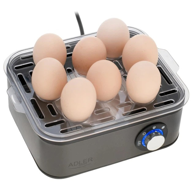 Яйцеварка на 8 яиц 800 Вт Adler AD 4486 Gun Metal