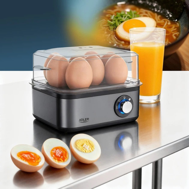 Яйцеварка на 8 яиц 800 Вт Adler AD 4486 Gun Metal