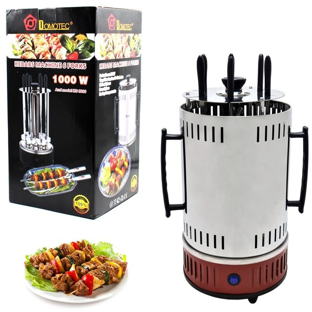 Электрошашлычница вертикальная Domotec MS-7783 нержавеющая сталь