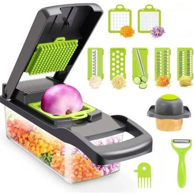 Овощерезка измельчитель 14 в 1 ситечко для яиц и нож для очистки овощей Veggie Slicer мультислайсер