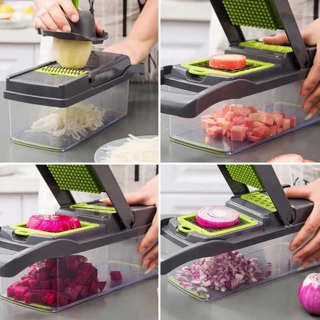 Овощерезка измельчитель 14 в 1 ситечко для яиц и нож для очистки овощей Veggie Slicer мультислайсер