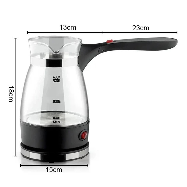 Кофеварка электрическая турка 0,5л 600Вт нержавеющая сталь Domotec R-128