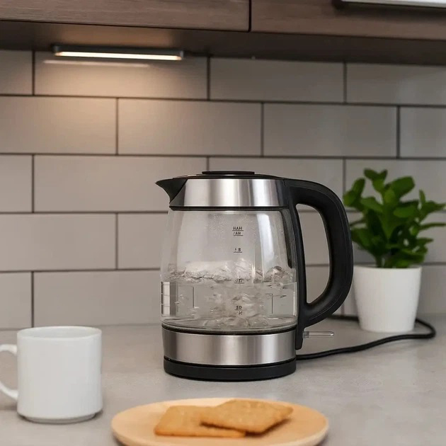 Электрический чайник Domotec MS-7946 стеклянный 1,7л 2200Вт