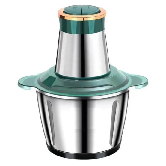 Измельчитель для кухни, измельчитель чоппер кухонный, блендер с металлической чашей 2л