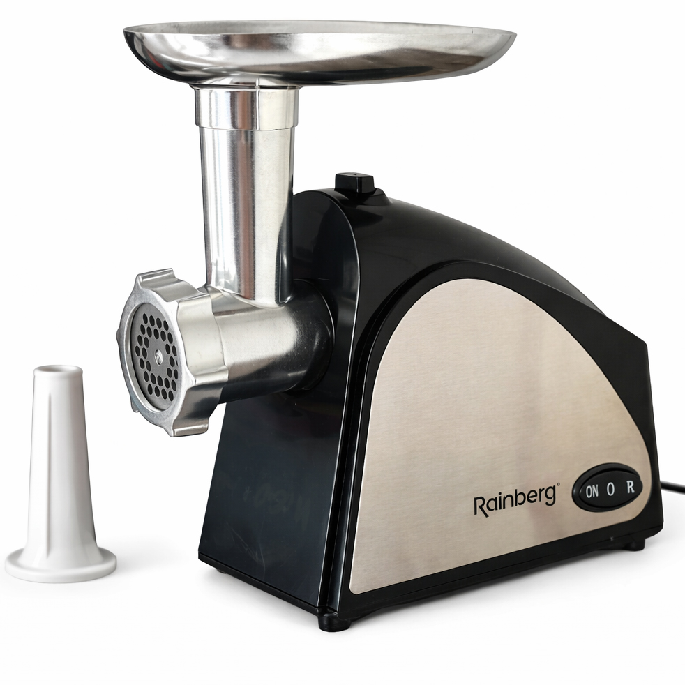 Электрическая мясорубка Rainberg RB-678 3000W с насадкой для колбас шнековая электромясорубка