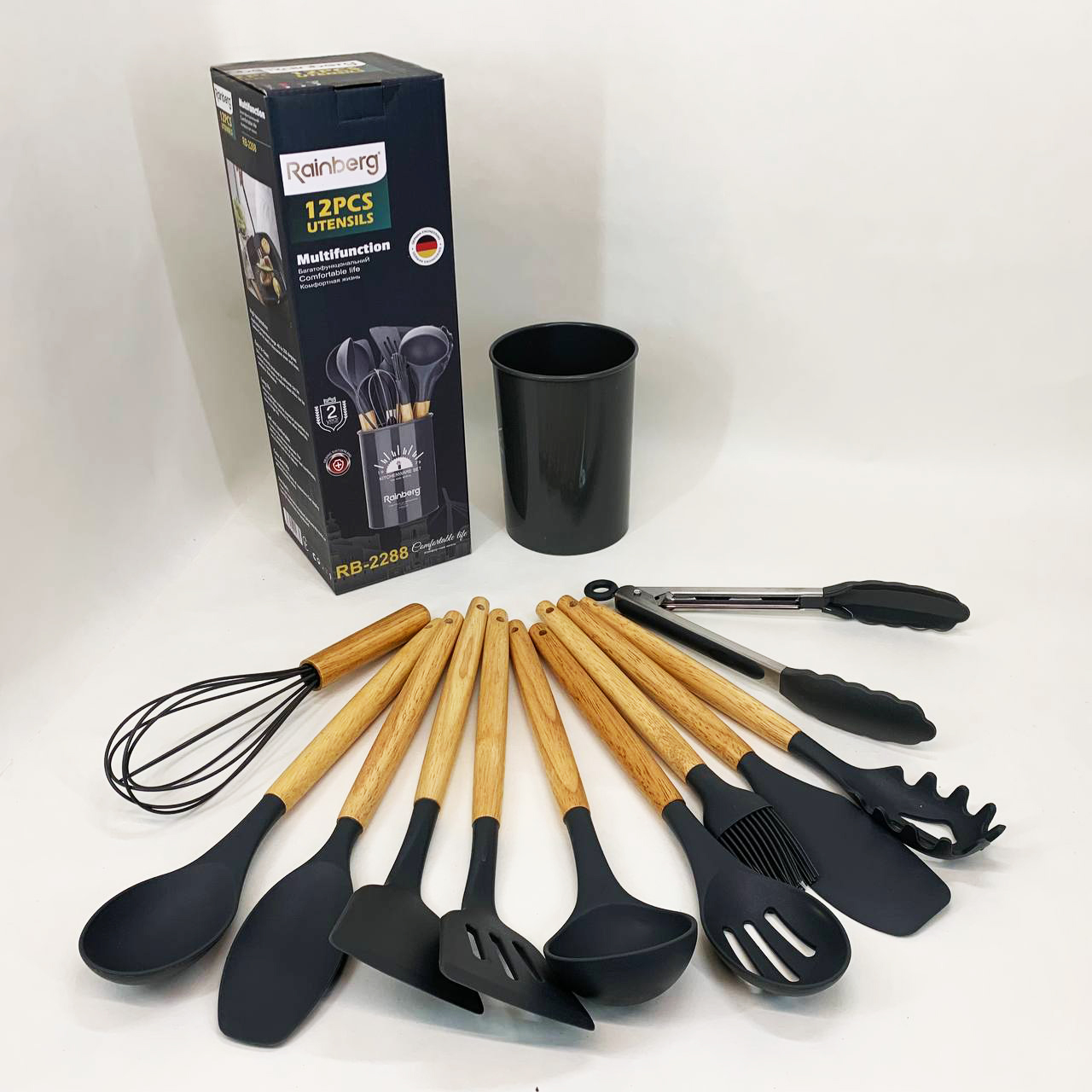 Набор кухонных приборов Rainberg RB-2288 Black Gray