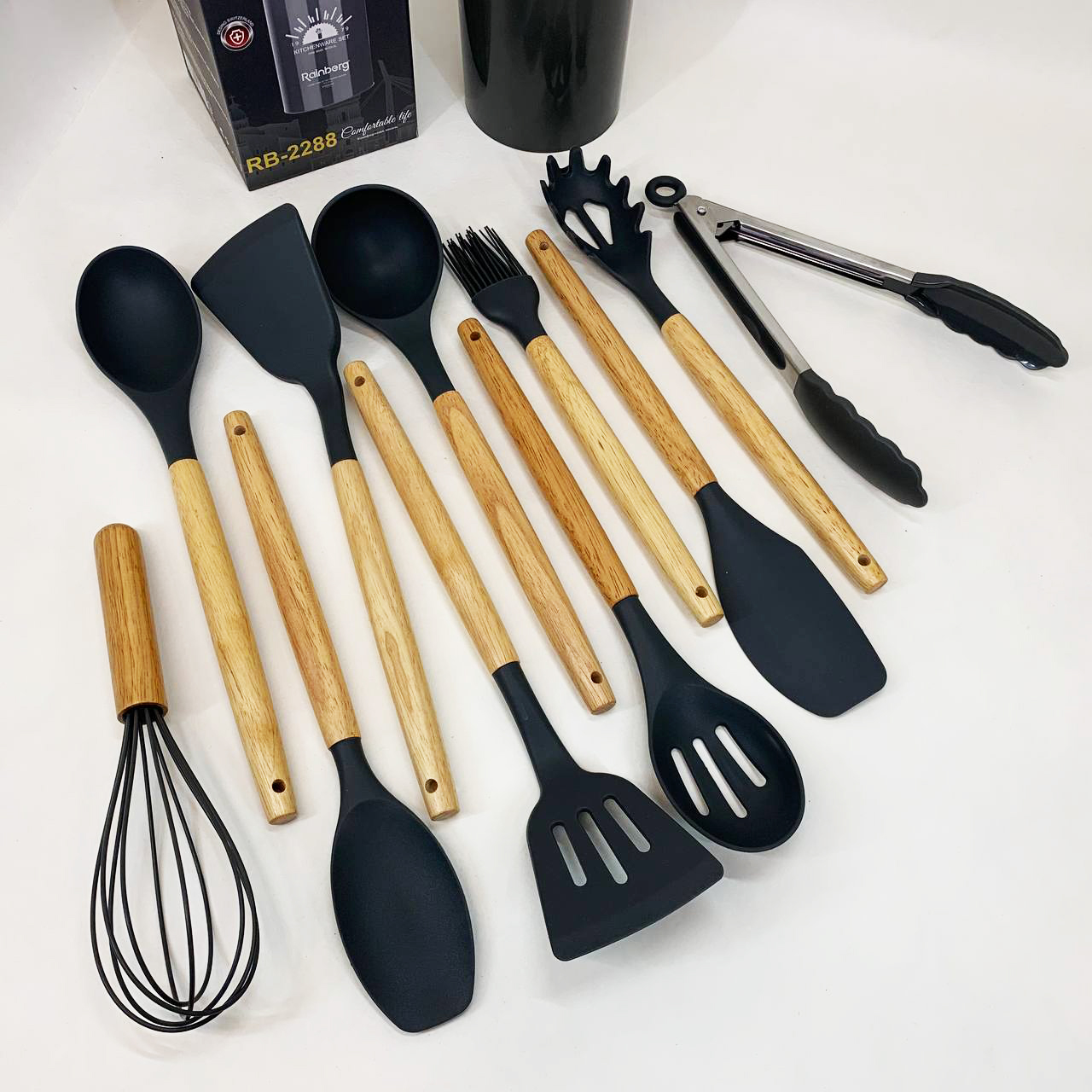Набор кухонных приборов Rainberg RB-2288 Black Gray