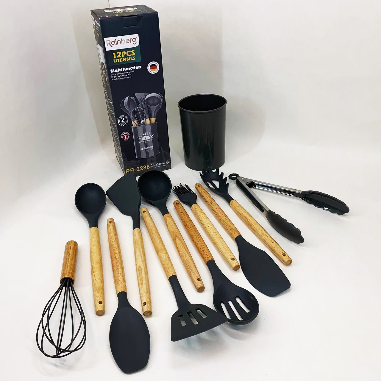 Набор кухонных приборов Rainberg RB-2288 Black Gray