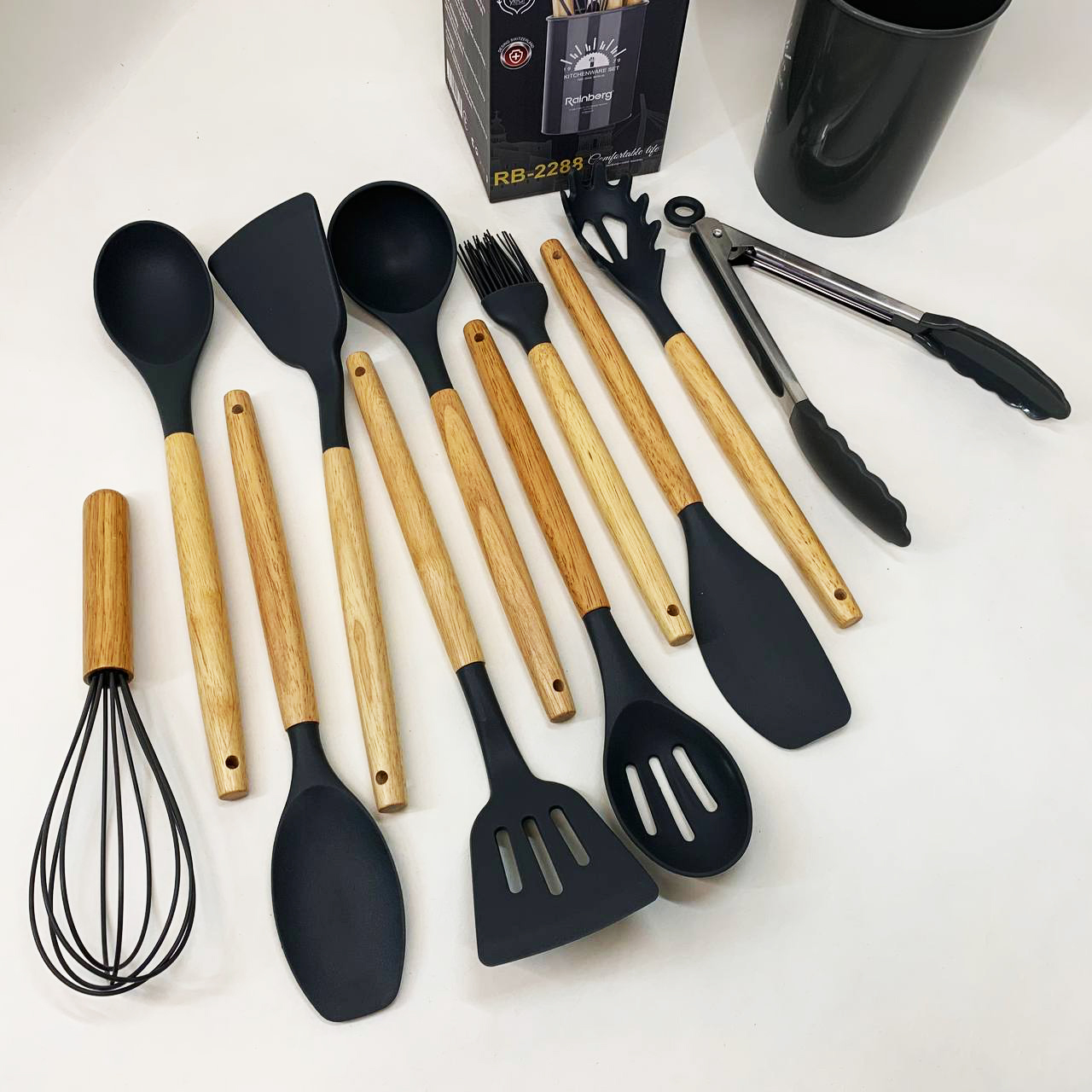 Набор кухонных приборов Rainberg RB-2288 Black Gray