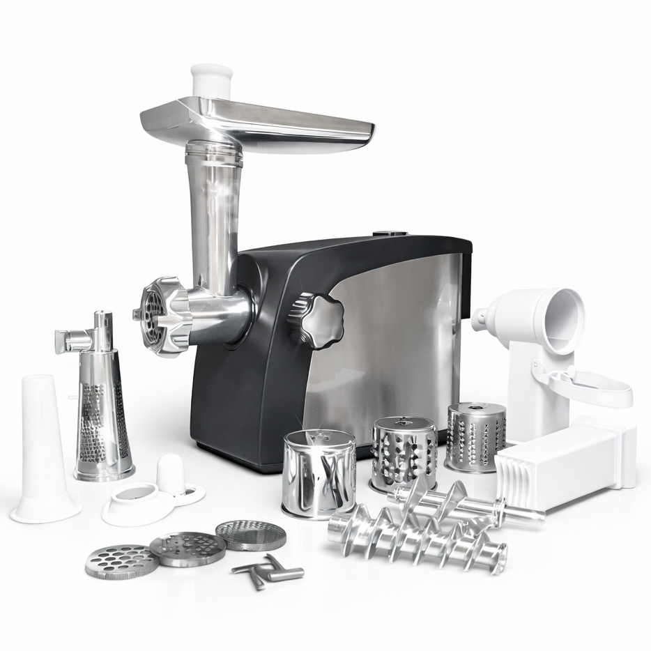 Электромясорубка Crownberg CB-4216 3200Вт мясорубка соковыжималка с терками для овощей и реверсом