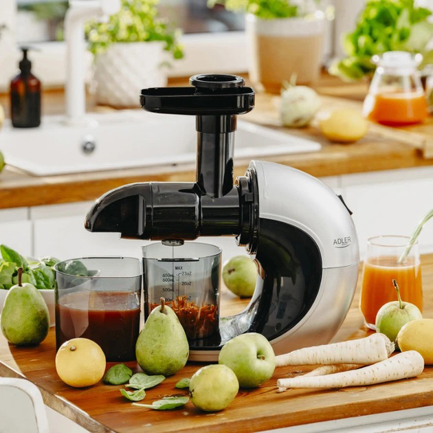 Соковыжималка шнековая для цитрусовых фруктов и овощей Adler AD 4130 домашняя электрическая на 150Вт