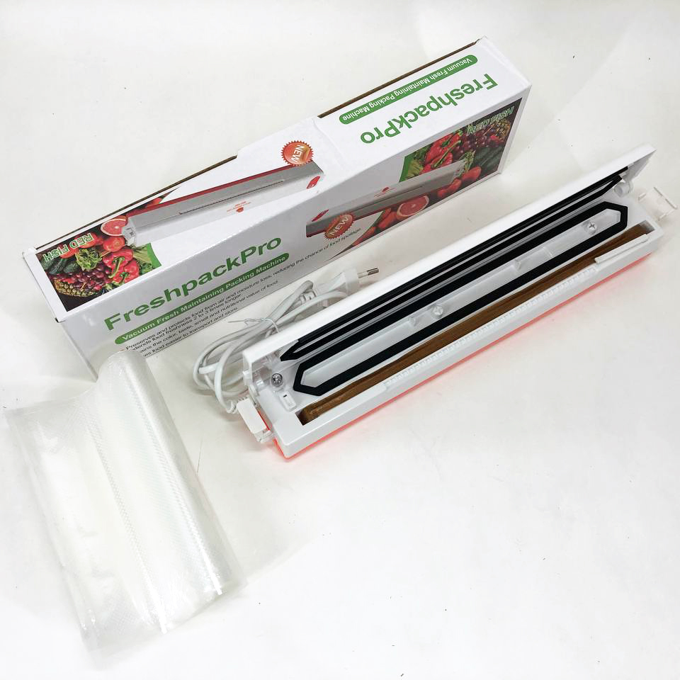 Вакууматор Freshpack Pro вакуумный упаковщик еды, бытовой. Цвет: оранжевый