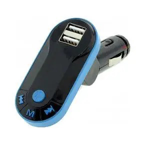 Автомобильный трансмиттер/модулятор CM i9, радио трансмитер, FM модулятор для автомобиля. Цвет: синий