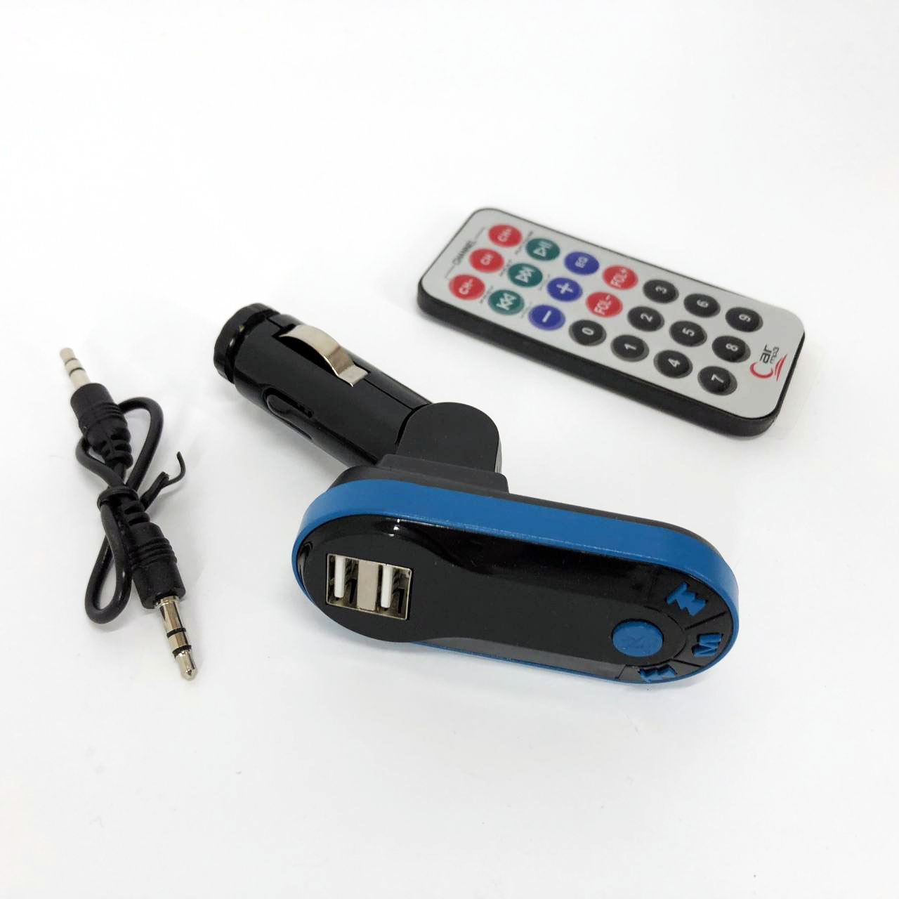 Автомобильный трансмиттер/модулятор CM i9, радио трансмитер, FM модулятор для автомобиля. Цвет: синий