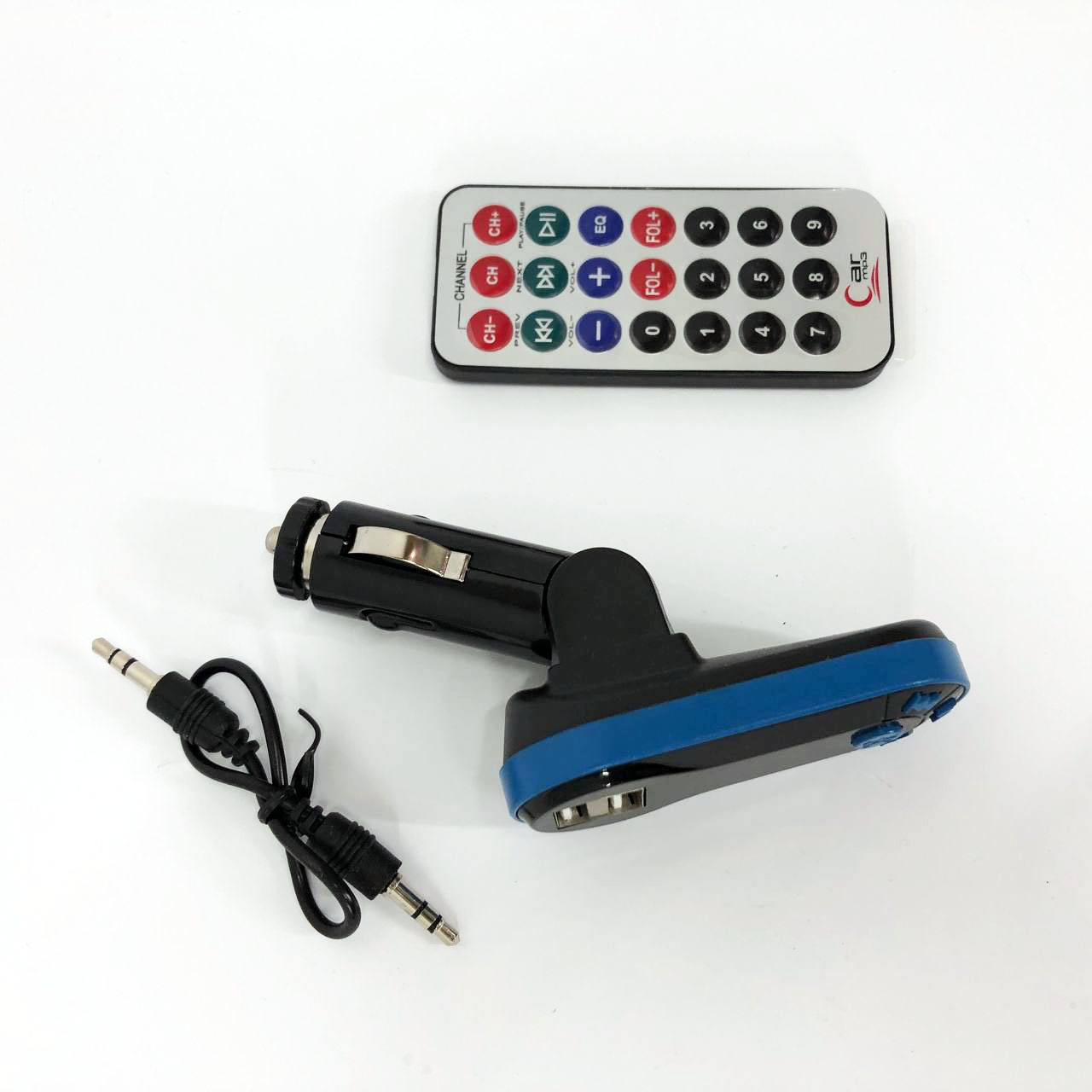 Автомобильный трансмиттер/модулятор CM i9, радио трансмитер, FM модулятор для автомобиля. Цвет: синий