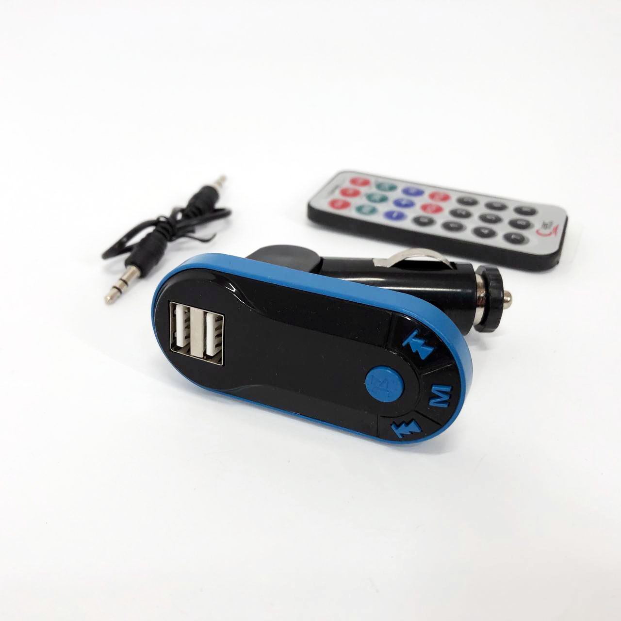 Автомобильный трансмиттер/модулятор CM i9, радио трансмитер, FM модулятор для автомобиля. Цвет: синий