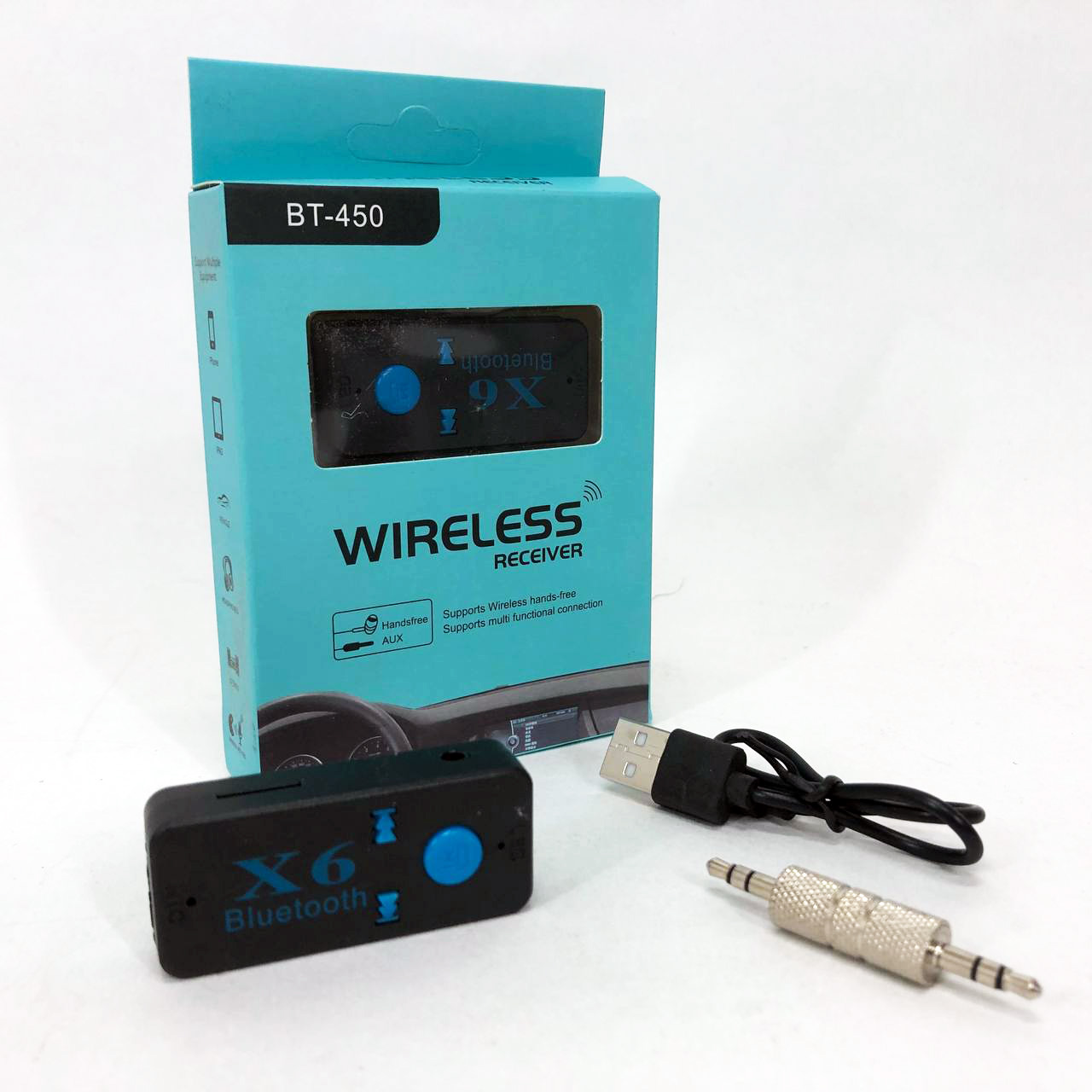 Беспроводной адаптер Bluetooth приемник аудио ресивер BT-X6, Фм модулятор блютуз в машину