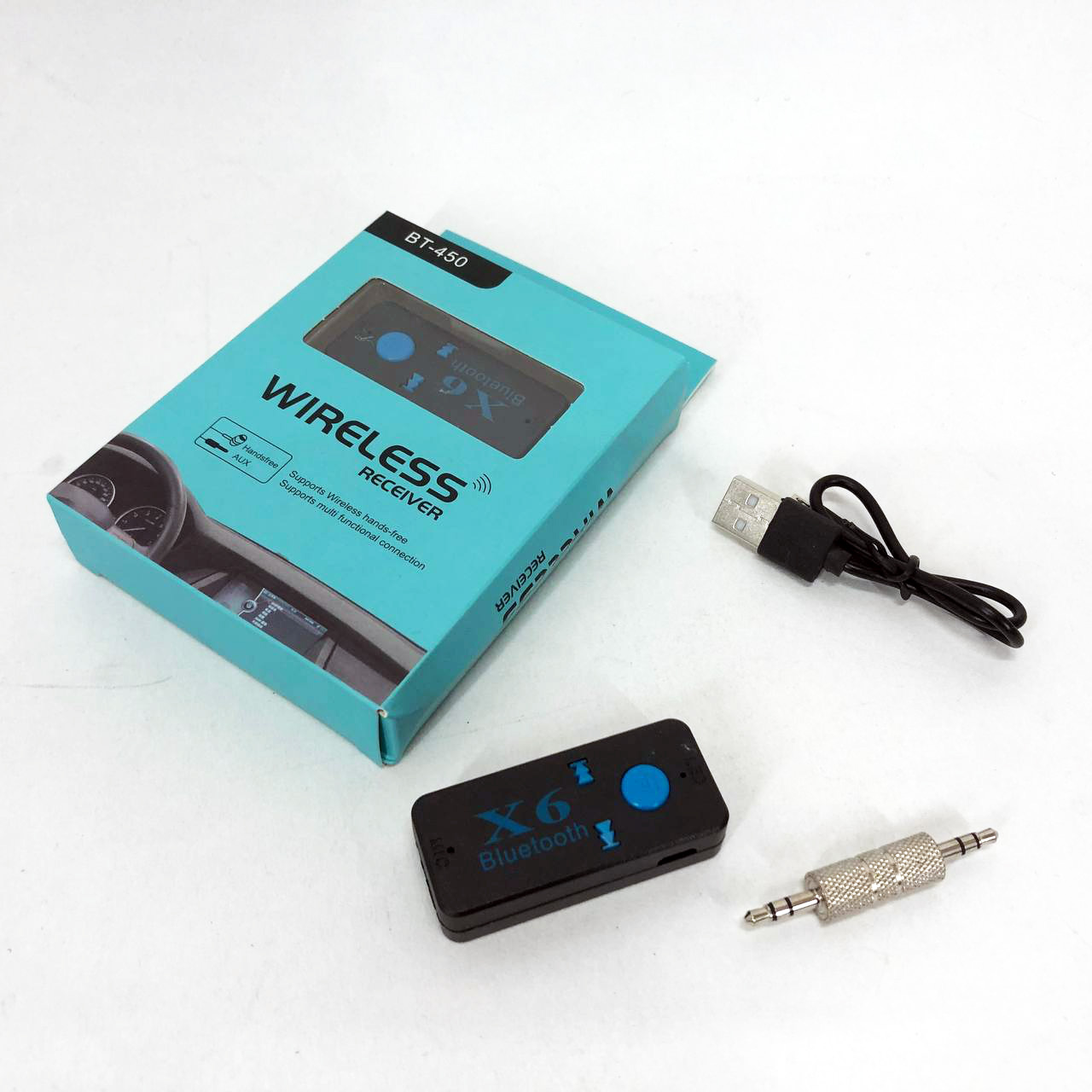 Беспроводной адаптер Bluetooth приемник аудио ресивер BT-X6, Фм модулятор блютуз в машину