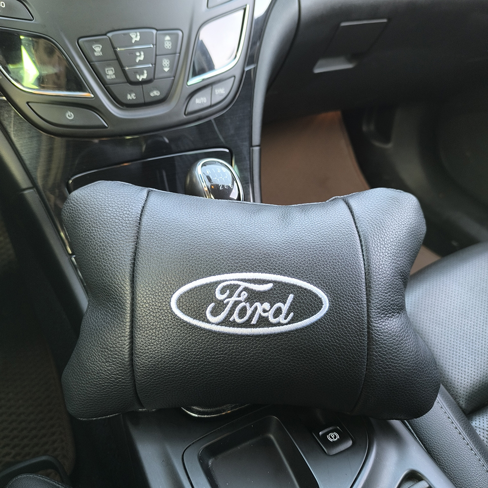 Набор автомобильных подушек 2шт для Ford, натуральная кожа, стильные подголовники для удобной поездки