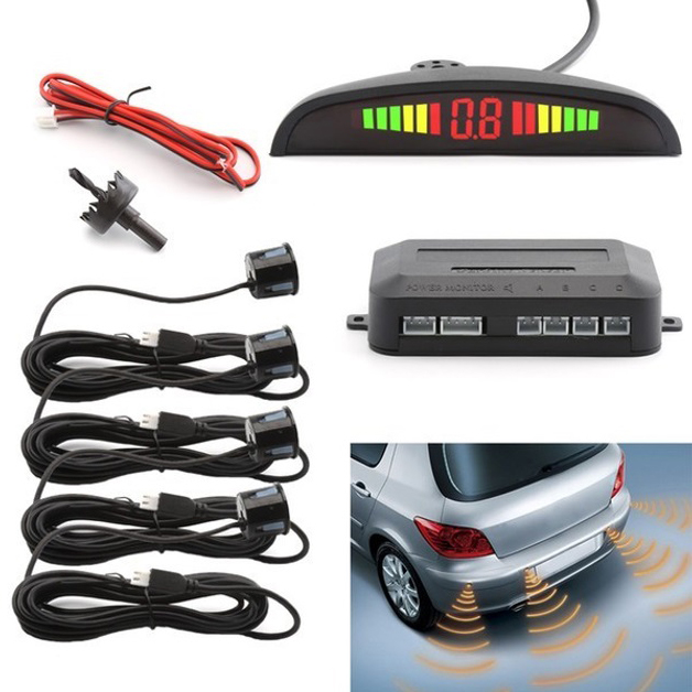 Парковочная система на 4 датчика парковки парктроник Assistant Parking Sensor