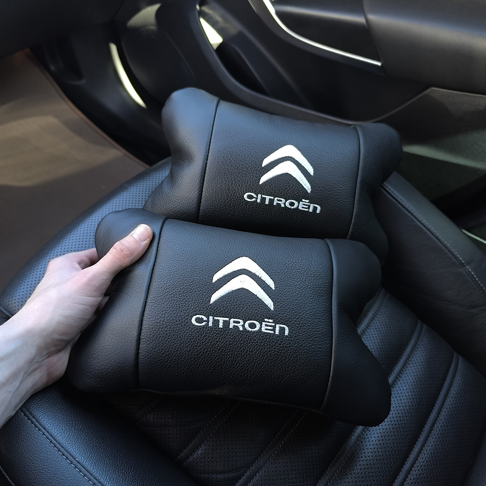 Набор кожаных подушек Citroën из натуральной итальянской кожи + фирменный брелок в подарок