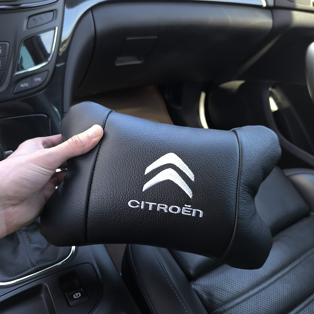 Набор кожаных подушек Citroën из натуральной итальянской кожи + фирменный брелок в подарок