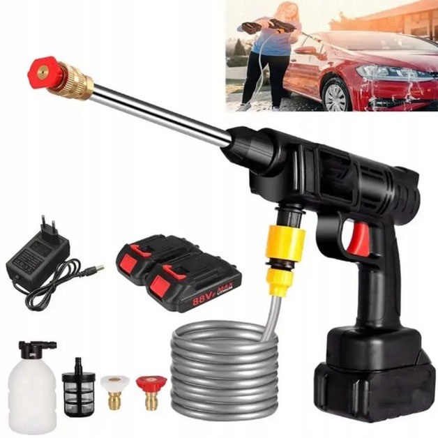 Универсальная автомойка высокого давления Cleaning Gun 48V с 2 аккумуляторами и кейсом