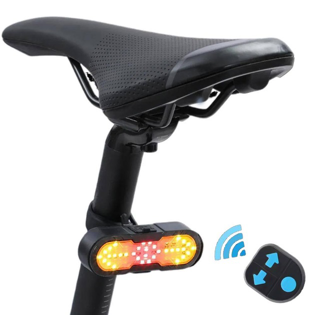 Велофонарь CYGM-2229 STOP (red+yellow) з сигналом