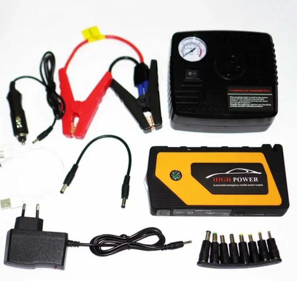 Пусковое устройство с компрессором для авто Jump Starter 99800mAh