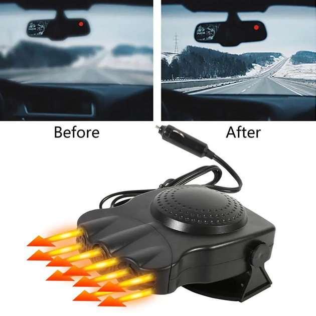 Тепловентилятор автомобильный Car Fan CF-612, дуйка для авто, Универсальный обогреватель в машину